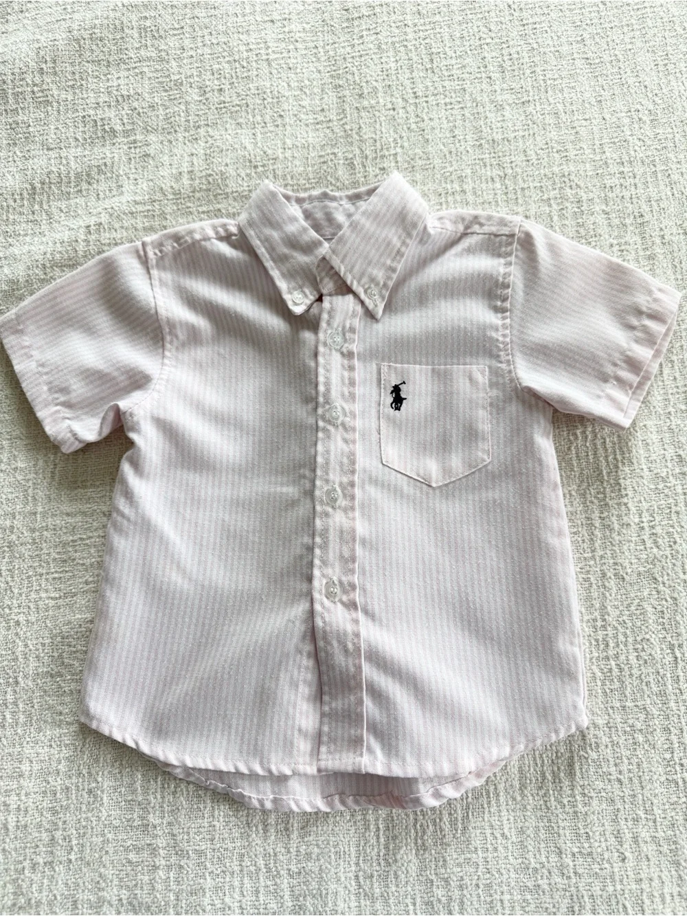Ralph Lauren 3T Pink/White Seersucker Dress Shirt